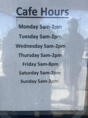 10/11/2025 Yelp has the wrong hours for Saturday.