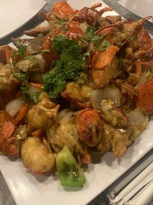 Stir fried lobster