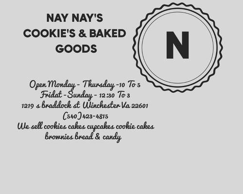 Nay Nay's Cookies And baked Goods