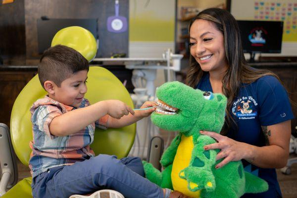 We practice show-tell-do with our little ones