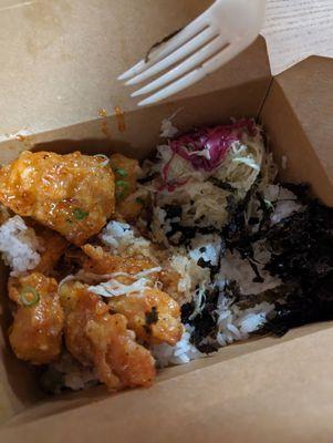 Fried chicken and rice