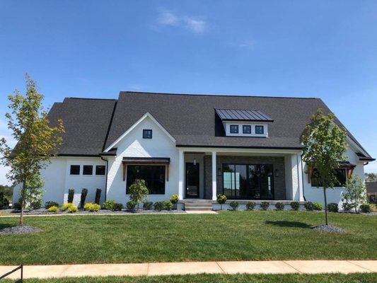 New construction landscape installation
