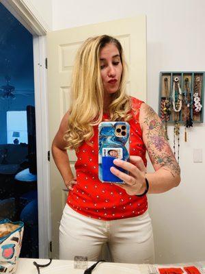 My blond hair the day before I saw Brook