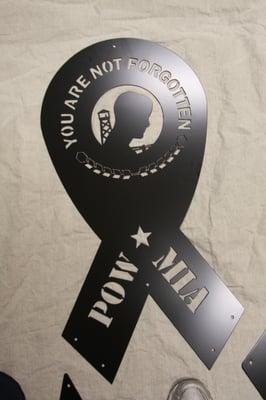 POW yard ornament ribbon