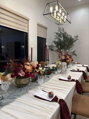 Thanksgiving flowers by Hana Yuzu + Family dinner centerpiece by Hana yuzu I love you flowers by Hana yuzu