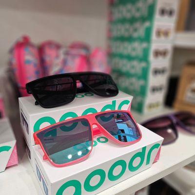 Goodr sunglasses! We carry about 100 different styles!