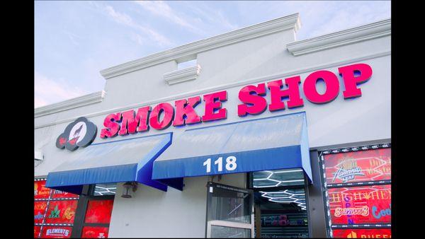 You can't miss us -- Red Wolf Smoke Shop on 5th Avenue in Redwood City. Bright signage, convenient parking, and open late every night.