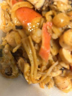 Fish w/seafood, I did not take a picture of the garlic shrimp drenched in butter.