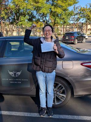 Jessica passed her test on the first try! Huge congratulations Jessica!