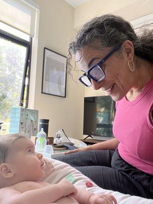 Baby and I are having a conversation.