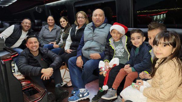 Holiday Light tours Limousine Christmas Limo Tours