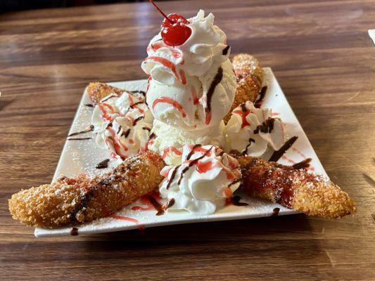 Banana tempura ice cream