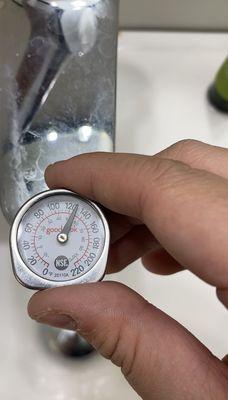 Sink temperature of 130°