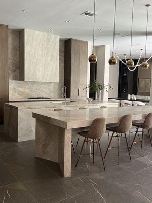 Taj Mahal 2cm quartzite designed countertops