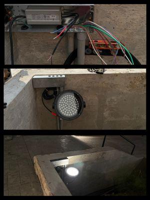 A little into the process of installing a spotlight