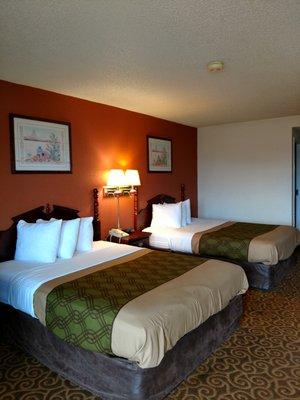 Our 2 bed rooms have 2 queen beds, and still plenty of room to stretch