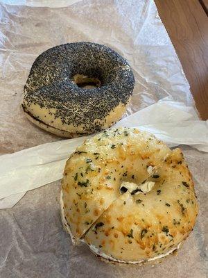Asiago Bagel & Poppy Seed Bagel - 10/10