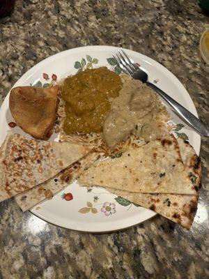 Cocktail Samosa Korma Afghani Curry Peshawari Naan Cheese Garlic Naan