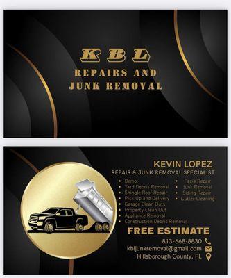 KBL Repairs and Junk Removal