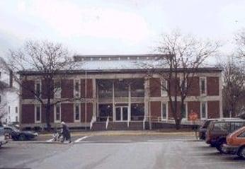 View from across the street. Rotary is to the left.