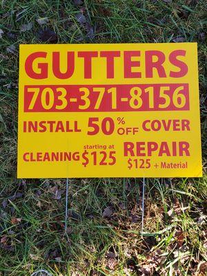 Illegally placed yard sign.