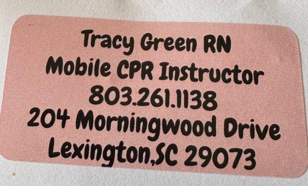 Tracy Green Mobile CPR