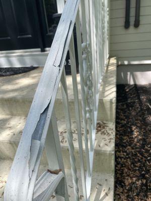 Galvanized iron railing