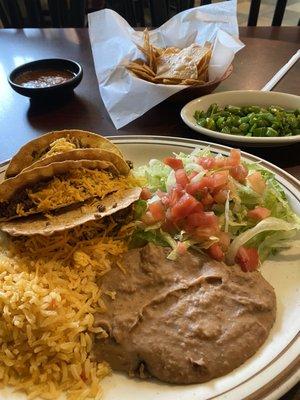 Hard taco platter