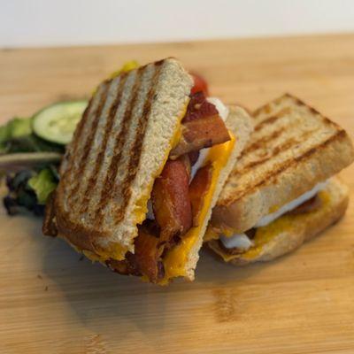 Bacon egg and cheese breakfast sandwich