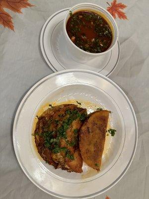 Quesabirria with sauce