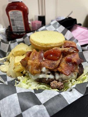 Bacon Cheeseburger - fresh made patty.
