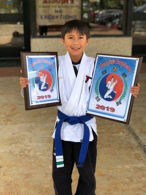 Meet Tyler! Texas State weapons champion in the intermediate division in his age group. Iron sharpens iron!