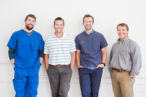 4 of our amazing Dentist! Dr. Wood, Dr. Fowler, Dr. Lee, and Dr. Bo