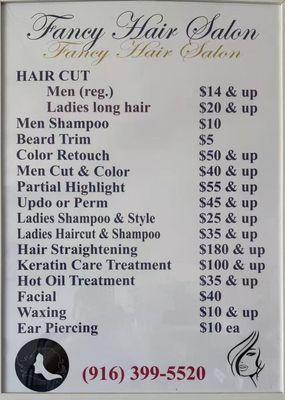 New Price List 2025