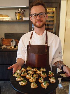Kent with some fresh canapes