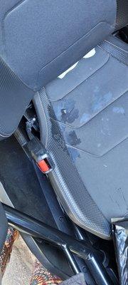 Photo taken when we returned the Slingshot. Still water pooling in the seat!