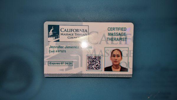 My CMTC certified card