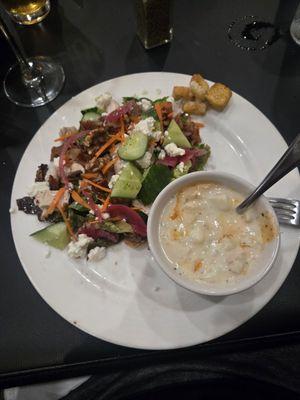 Soup and salad