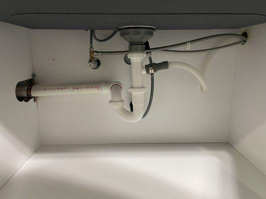 Leak under sink repaired!