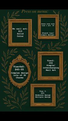 Custom press-on information