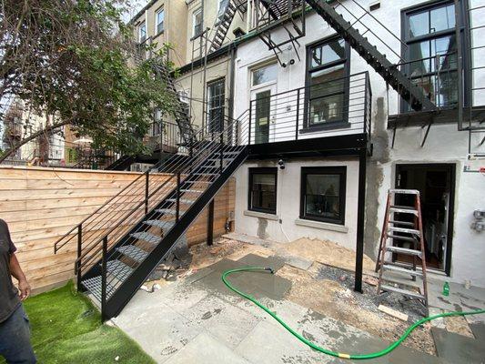 new steel deck wit stair