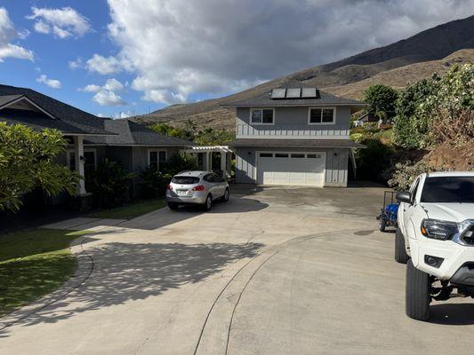 This is a brief photo of what the concrete looked like after I was finished! Almost night and day difference!