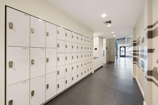 River Oaks lockers + shoe and towel drop.