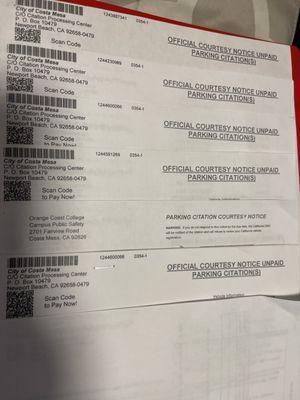 Parking tickets front the new Owner from the car we trade in. Transfer of ownership was not process yet.