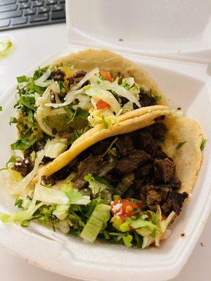 Beef Tacos was good, not so much potatoes