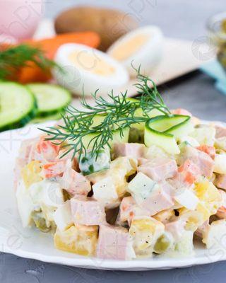 This salad Olivie succeeded!