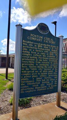 Postum Cereal Company Historical Marker