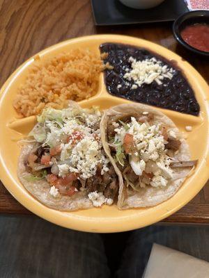 2 carnitas tacos special plate