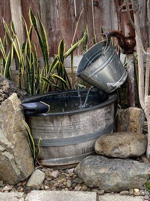 My amazing fountain with the great sounds of waterfall! So relaxing!!