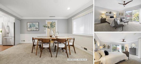 Photo of second home staged by Eggleston Designs!